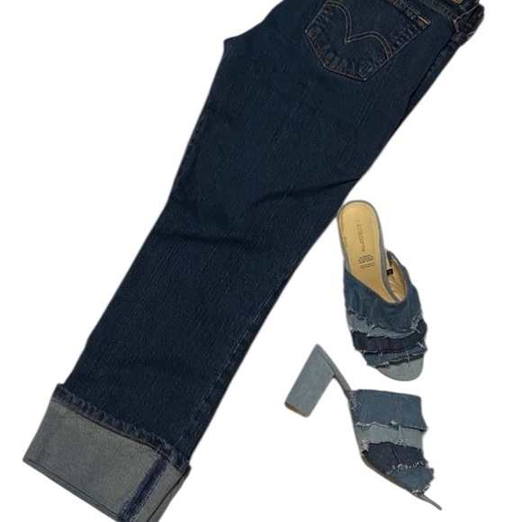 Levi’s 545 Low Rise Straight Cuffed Leg Jeans Dark Wash Sz 10 M - Picture 8 of 8